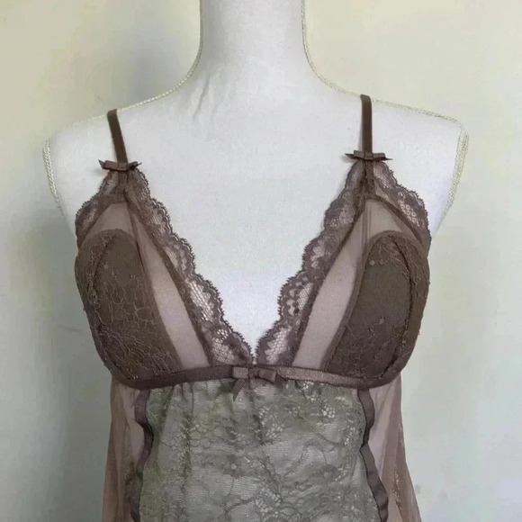 Victoria’s Secret dark grey lace lingerie dress. - Picture 2 of 3